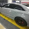 Ultra Crystal Gloss Nardo Grey Vinyl Wrap Selbstklebender Filmaufkleber Dunkelgrau glänzende Autoverpackungsfolienrolle Luftablasskanal1746