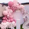 Dekoracja imprezy Pink Balon Garland Arch Zestaw Wszystkie urodziny Dekorowanie Kids Baby Shower Globo Globo Wedding Ballons Supplies 230920
