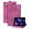 Tablettfodral för iPad Mini 9.7 10.2 Air 10.5 Pro 11 10.9 tum Amazon Samsung Fashion Sakura Flower Leather Wallet Retro Print Cherry Cat Holder Flip Cover Card slot Pouch