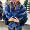 Pele feminina pele sintética melhor vendedor jaqueta de inverno feminina chinchila casaco de pele real rex coelho casaco de pele quente de luxo casaco de pele feminina l230920