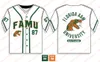 Florida A M University FAMU Homens Mulheres Juventude Jerseys de Beisebol Qualquer Nome e Número Costura Dupla