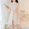 Women's Trench Coats 2023 Korean Chic Womens Coat Autumn Loose Long Overcoat Female Sweet Bow Flare Sleeve Windbreaker Tops Ladies Outerwear