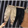 Pantaloni Pantaloni da ragazzo Primavera e autunno Salopette per bambini coreani Baby Casual 2 per 1-6 anni