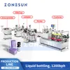 Zonesun自動液体パッケージングラインUnscrambler fill and Capping Machine Labeler Inkjet Printer Cartoner ZS-FAL180B1