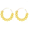 Dangle Earrings Rice Bead Pearl Hand Hinting Alloy C-shape Fashion Bohemia Originality Simple Flower Shape beaded