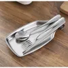 Cooking Utensils Stainless Steel Spoon Rest Holder Lid Metal Stand Pot Shelf Spatula Ladle Shelf Kitchen Accessories Cooking Support Stand Rack 230920