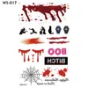 Other Tattoo Supplies Halloween Tattoo Stickers Waterproof Temporary Tattoos Stickers Zombie Scar Tattoo With Bloody Makeup Wounds Decoration Wound 230919