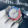 Luxe herenhorloge Top Rood Blauw Pepsi Hoogwaardig automatisch mechanisch horloge 904L roestvrijstalen horloge 40 mm Lichtgevend zakelijk sporthorloge met doos