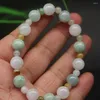 Strand Certified 3 Colors Natural A Ite Bead Armband Bangle Stone