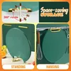 Hackblock dubbelsidig PE-huggtavla Anti-Mildew Non-Slip Round Rotatable Green Sticky Board Pad Stand-Thable Kitchen Cutting Board 230920