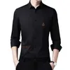 2023 summer men's long-sleeved shirt business dress ice silk cool non-ironing half-sleeved shirt thin and advanced