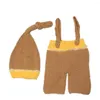 Ensembles de vêtements Tenues en tricot marron pour bébés garçons filles Pographie avec longue queue