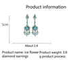 Boucles d'oreilles pendantes HUAMI luxe vert cassé goutte papillon pétales aiguille Long gland brillant bijoux pour femmes Gif