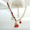 Strand Fashion Imitation İnci Kolye Noel Örgülü Bilezikler Kristal Rhinestone Santa Elk Kar Tanesi Ağacı Buzlar Kadın Erkekler