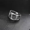 Band Rings Luxury Designer Ring S925 Sterling Silver Vintage Openwork Cross Eternal Hua High Quality Rings for Men Openings Adjustable Punk Trendy Gift good nice x09