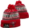 Tampa Bay Beanies Cap TB Wool Warm Sport Knit Hat Hockey North American Team Striped Sideline USA College Cuffed Pom Hats Men Women A2