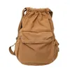 School Bags Women's Canvas Cute Drawstring Backpack Fashion Laptop Schoolbag Cool Girl Travel