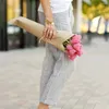 Women's Pants Spring Trousers Solid Color Cotton Linen Style Loose Casual Plus Size Drawstring Elastic Women