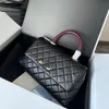 7A Mulheres Crossbody Couro Genuíno Caviar Ombro Clássico Designer Moda Acolchoada Bolsa De Corrente De Metal O Presente Perfeito Para Sua Família