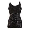 Tanques femininos Meqeiss Womens Shine Glitter Lantejoula Embelezado Colete Sem Mangas Tops Moda Estilo Roupas para Cocktail Party Clubwear