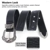 Belts Buckle Western Retro PU Leather Bohemian Waist Belt Wide Vintage For Pants Jeans Dresses