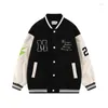 Herrenjacken Herrenjacken Männer Frauen Retro Cartoon Stickerei Varsity Japanisch Übergroße Frühling Herbst Baseball Jacke Mantel HipHop Harajuku College x0920