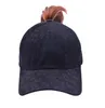 Lopard kucyk kapelusze kratą krzyżowe mycie w trudnej sytuacji niechlujne bułki kucyki lampart baseball czapka trucker czapki siatki C338