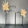 Feestdecoratie vierkant metalen bruiloft boog welkom bord stand bloem boogpaal achtergrond voor bruids douche baby ceremonie decor