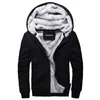 Men's Hoodies Sweatshirts Black Men 2023 Winter Jacket Fashion Thick Hooded Sweatshirt Male Warm Fur Liner Sportswear Tracksuits Mens Coat 230920