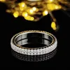 バンドリングvecalon 8スタイルLuster Promise Wedding Band Ring 925 Sterling Silver Diamond Engagement Rings for women men Jewelry x0920