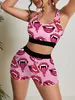 Women's Sleep summer two-piece set shorts and pajamas New print Sexy European and American style Nightwear