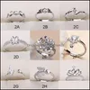 Smyckesinställningar Partihandel DIY Pearl Ring 925 SLIVER FÖR KVINNOR 9 Stilar Justerbar storlek Ringar Julklapp Fashion Drop Del Dhgarden Otwxb