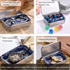 Decoratieve borden Mini blikken doos Metalen scharnierende lege blikken met deksel Draagbare rechthoekige kleine opslagcontainer Snoeppillendoosjes Home Organizer 230920