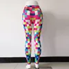 Pantalon crayon à impression numérique mosaïque colorée, Leggings Sexy pour femmes, vêtements de sport, Push Up, Fitness, Slim, taille haute