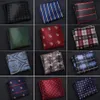 Lüks erkek mendil polka dot çizgili çiçek baskılı hankies polyester hanky iş cebe kare göğüs havlu 23 23cm296o