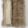 Pelliccia da donna Pelliccia sintetica 2023Pelliccia di volpe naturale naturale Cappotto di media lunghezza Giacca invernale calda da donna Gilet di lusso Furry Autunno Cappotto di colore solido di grandi dimensioni L230920