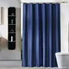 Shower Curtains Heavy Duty Solid Shower Curtain Fabric Waterproof Bathroom Curtain Long Stall Size 230CM Black White Grey Brown Blue Color 230919