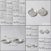 Ajustes de joyería Beadsnice Colgante Cabochon Ajuste con bandeja redonda de 30 mm Bisel de aleación de zinc para hacer ID 16397 Entrega de gota Dhgarden OTM8R