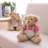 Plush Dolls 2 Pieces Lovely Teddy Bear Plush Toys Stuffed Cute Bear with Beautiful Dress For Baby Girl Birthday Surprise Gift Wholesale Doll 230919