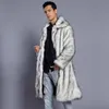 Manteau d'hiver en fausse fourrure pour hommes, manteau en fausse fourrure, grande taille, long, chaud et décontracté, trench-coat en laine, 230919