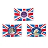 150cm x 90cm jubileu de platina de elizabeth ii bandeira bandeira 70º aniversário 2022 bandeira union jack para festa de rua souvenir271s