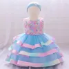 Sukienki dla dziewczynek 2PCS Tutu Born chrzest księżniczki