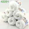 LOT of 6 BallsX50g Special Thick Worsted 100% Cotton Knitting Yarn White 2201221e