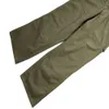 Pantalon droit en bois de baril droit de style Vibe de marque de mode de rue en jeans décontractés vert de l'ancienne arméecpml