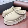 Australia platform tazz classic mini women winter suede snow boots sheepskin tasman ladies fashion wool warm slip-on slippers shoes sand