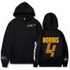 Herrtröjor tröjor McLaren hoodie Lando Norris 4 brevtryck Menskläder sportkläder trend våren överdimensionerade tröja lounge slitage casual tops 230920