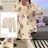 Dames Slaaplounge Lente Herfst Kimono Damespyjama Sets Grappige Pjs Cartoon Nachtkleding Stippen Homewear Meisje Pijamas Mujer Pyjama 3XL Mode L230920