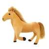 Plush Dolls Cartoon Simulation White Black Horse Stuffed Children Plush Toy 230919