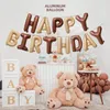 Dekoracja imprezy 13PCS Kolor Letter Balloons Happy Birthday Balon Rose Gold Folia Balony Decor urodziny Hel Globos 230920