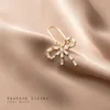 Dingle örhängen mode smycken s925 sterling silver örhänge minimalistisk chic bowknot zirkon kort dropp kvinnor fest födelsedagspresent